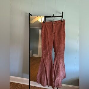 Free People Pink Corduroy Pants